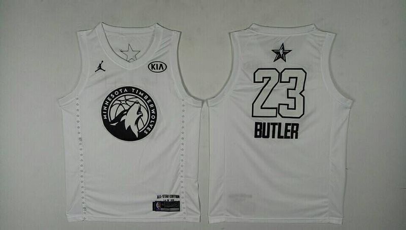 Men Minnesota Timberwolves 23 Butler White 2108 All Stars NBA Jerseys